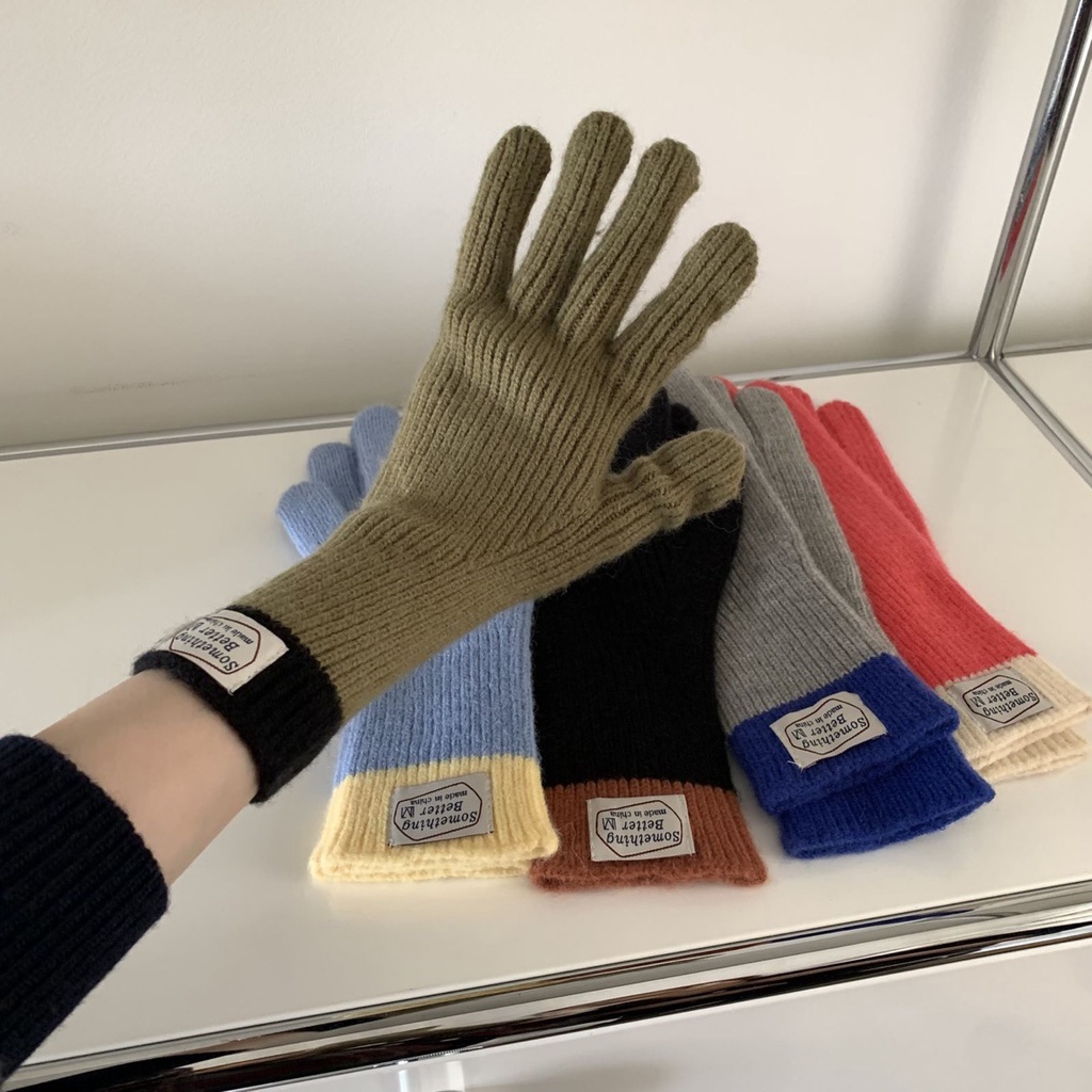 Găng Tay Giữ Ấm Mùa Thu Đông Có Thể Chạm Màn Hình Cảm Ứng Phong Cách Hàn Quốc Cho Nữ