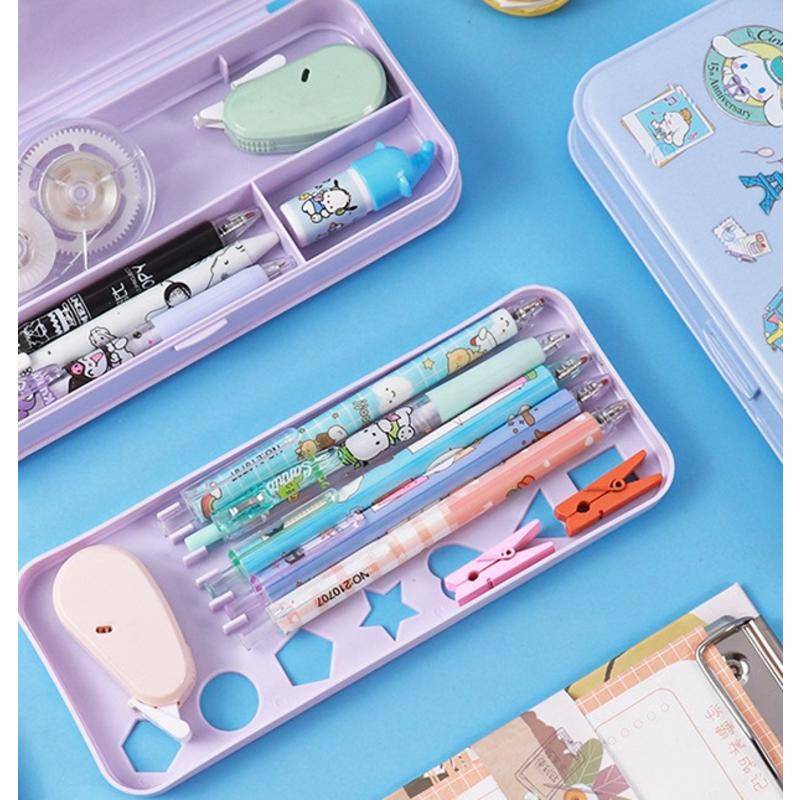 Túi Đựng Bút Bằng Nhựa Họa Tiết Hoạt Hình sanrio 2023 mymelody kuromi cinnamoroll pochacco Dễ Thương Cho Học Sinh