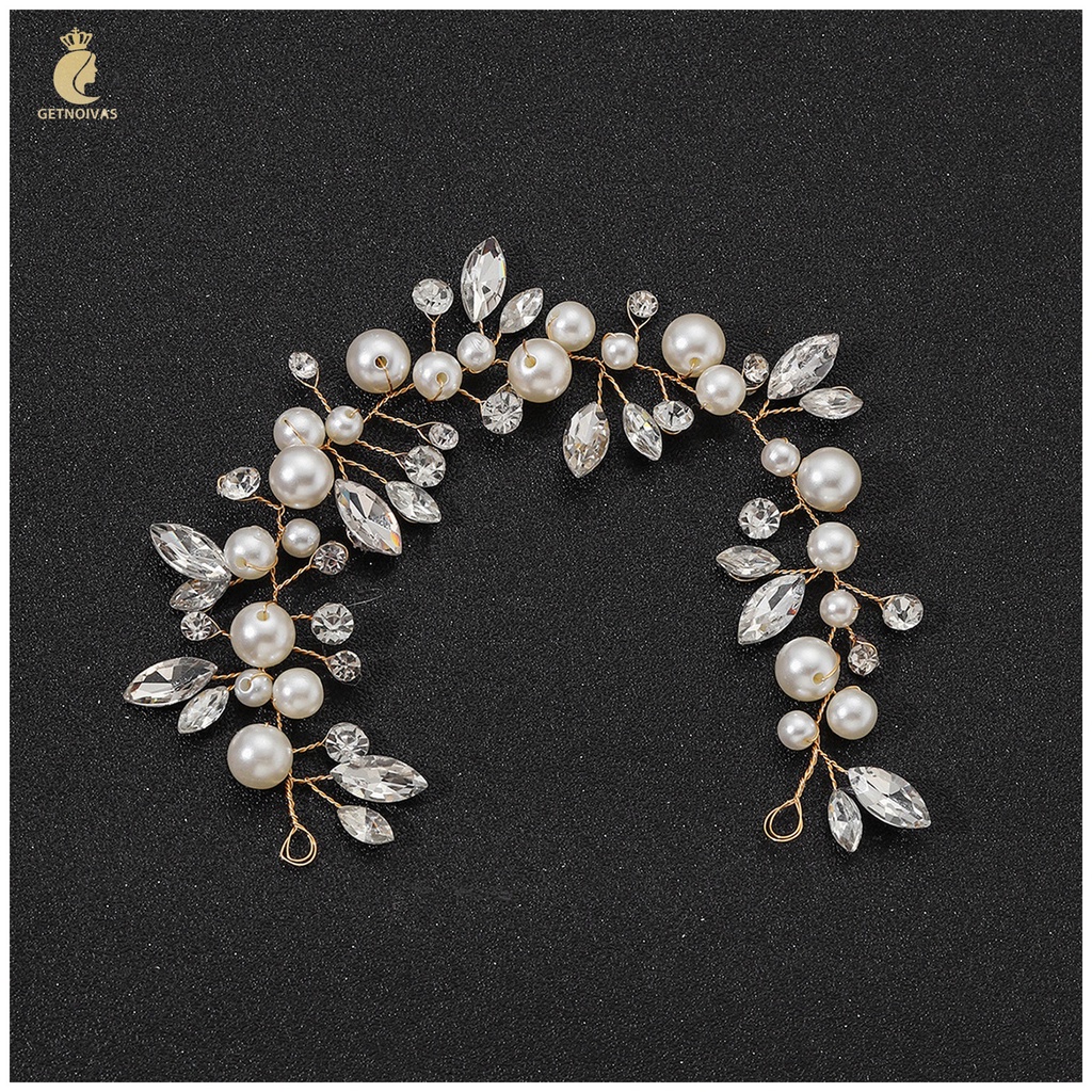 Cài Tóc Dây Xích Ngắn Đính Hạt Ngọc Trai Cho Cô Dâu Bán Trực Tiếp Từ Nhà Máy