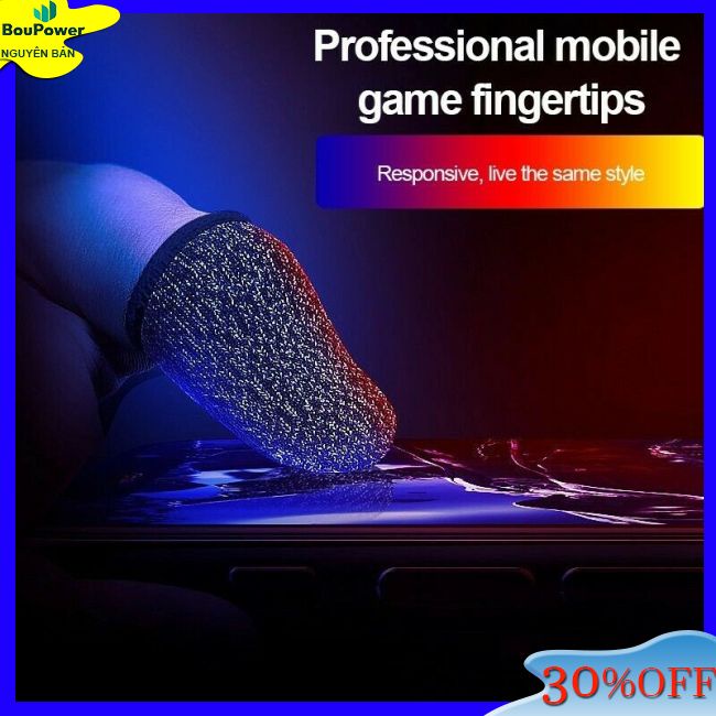 Boupower 1 Cặp Băng Đeo Ngón Tay Siêu Mỏng Thoáng Khí Hỗ Trợ Chơi Game pubg mobile