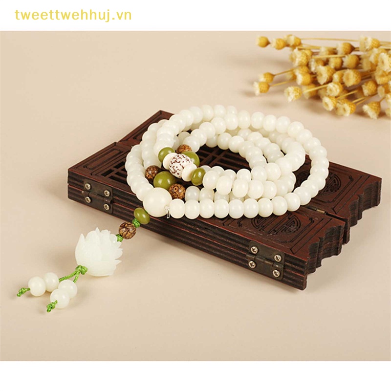 Tweehuj Vòng Tay Chuỗi Hạt Bồ Đề Màu Trắng Tự Nhiên vn