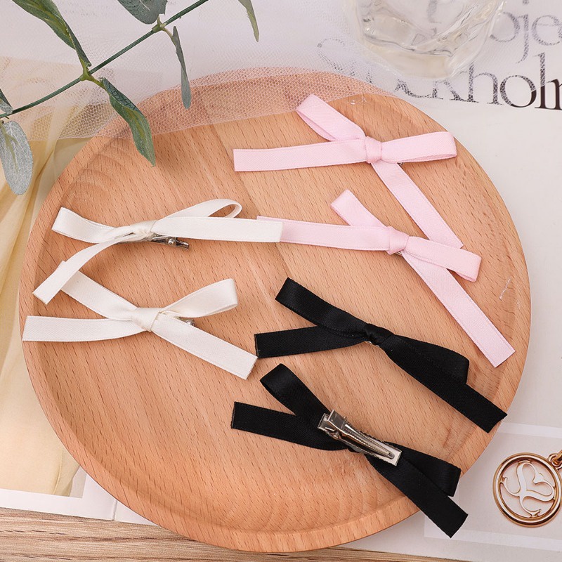 Kẹp Tóc Hình Nơ Ruy Băng Phong Cách Hàn Quốc Ngọt Ngào Cho Nữ