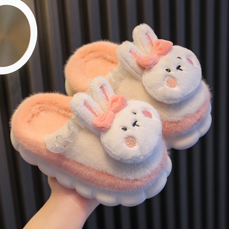 Chibi Dép Bông Đi Trong Nhà Chống Trượt Hình Hoạt Hình Xinh Xắn Cho Bé