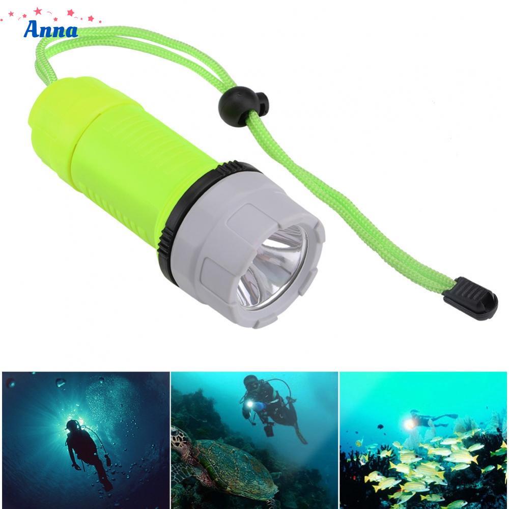 【Anna】Strong Light 3 Modes Diving Flashlight Torch Durable Lamp Led Lighting