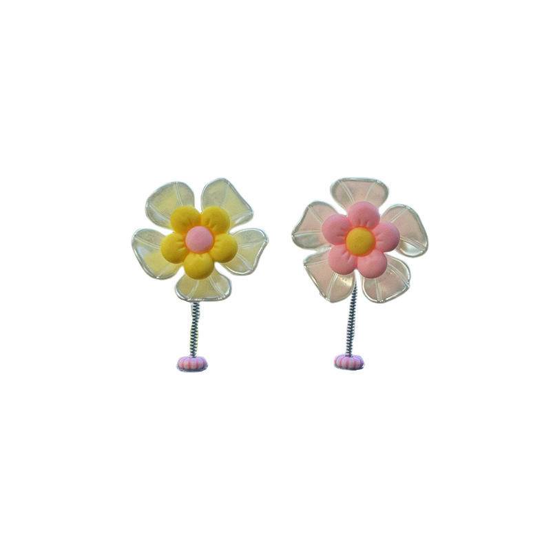 Phụ Kiện Trang Trí Xe Hơi Hình Hoa Cúc Gắn Lò Xo Nhỏ Xinh Sáng Tạo