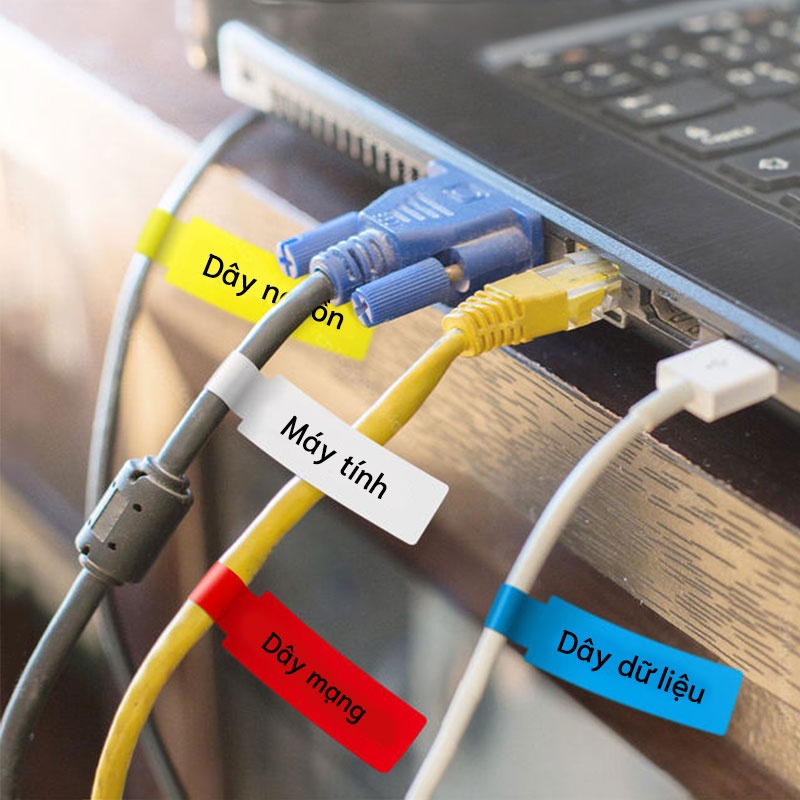 NIIMBOT B18 Nhãn dính dành cho cáp, dùng để phân loại cáp quang, dây mạng và cáp, chống nước và chống dầu.