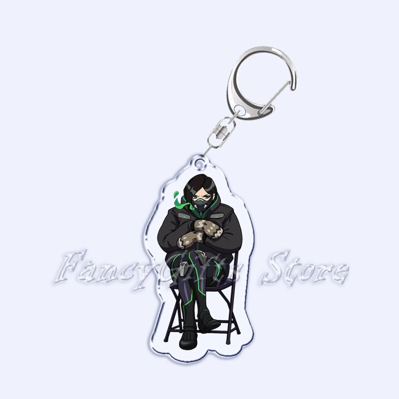 Móc khoá Cute Game Valorant Acrylic Keychain Ett Sova Cypher Man Key Chain Phụ Kiện Trang Trí Túi xách Balo