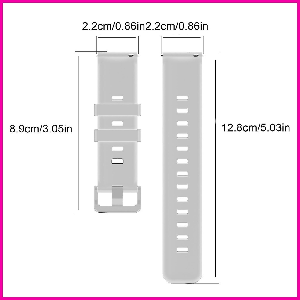 Dây Đeo Thay Thế Bằng Silicon Mềm Thoáng Khí Nhiều Màu 20mm Chowatchgt3 se