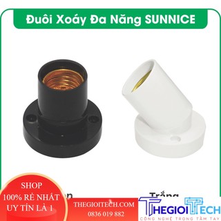 Đuôi đèn xoay đa năng đen