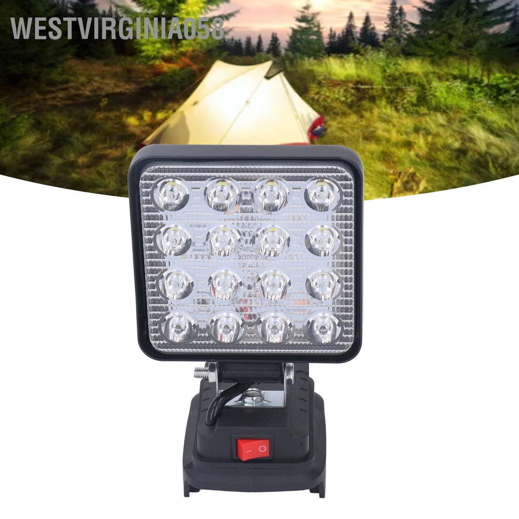 Westvirginia058 Đèn LED Làm Không Dây 18V Pin Lithium Siêu Sáng An Ninh Ngoài Trời Pha Cho BL1830 1840 1850