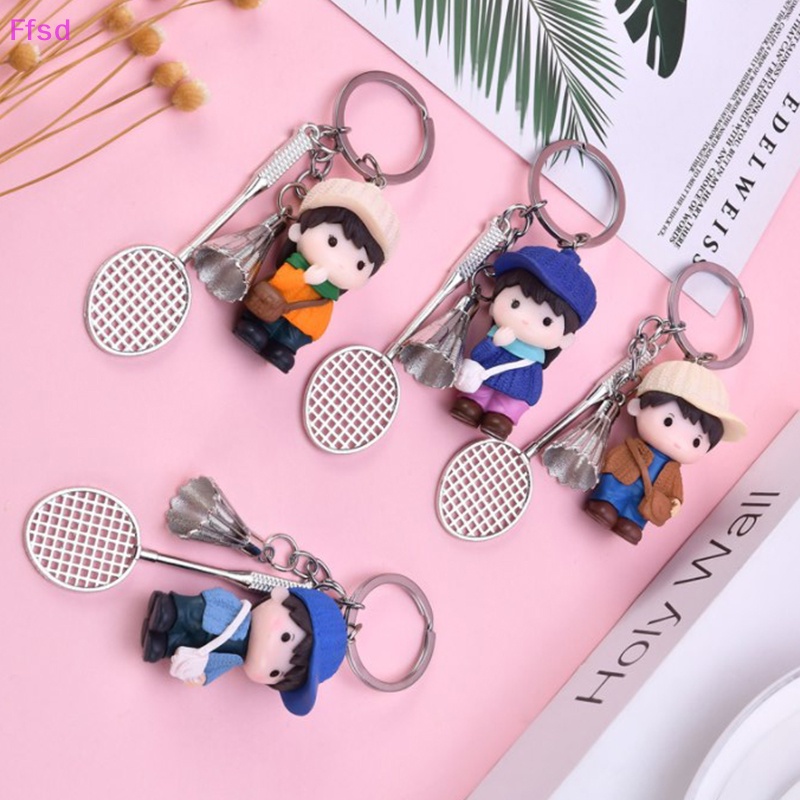 Luimo Móc Chìa Khóa mini Hình Quả Cầu Lông Sáng Tạo Dễ Thương