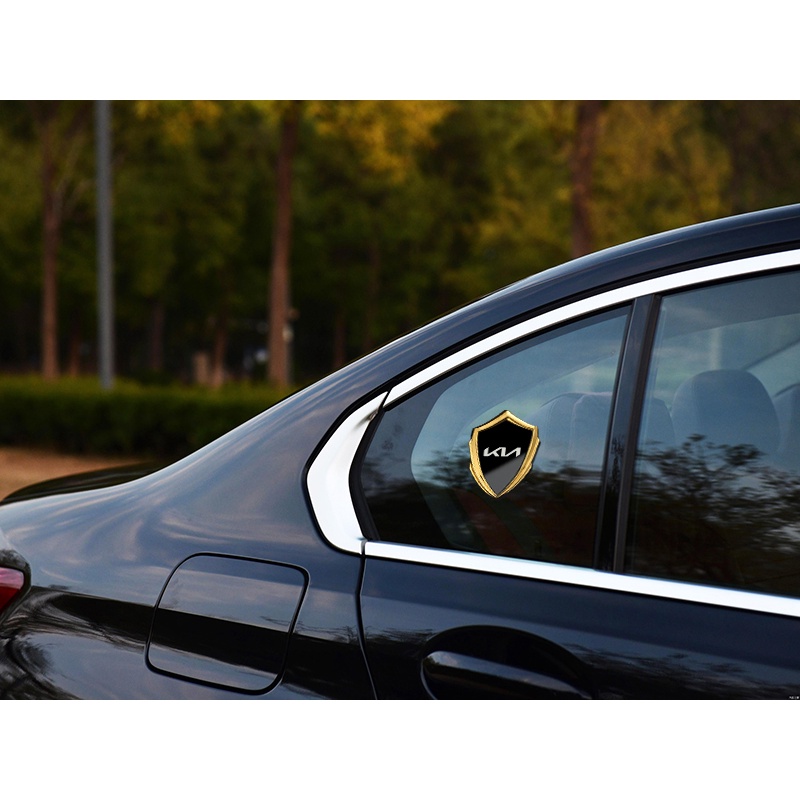 Nhãn Dán Trang Trí Cửa Sổ Xe Hơi Bằng Hợp Kim Kẽm Hình Tam Giác Cho kia cadenza ceed forte k9 optoma Pico rio sorento soul sportage