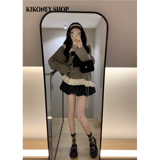 KIKONEY SHOP Áo Len áo khoác cardigan Trendy Cute Hàn Phong Fashion WMY2390NYW37Z230914