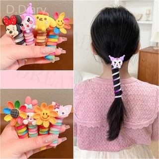 Set 1 / 2 / 3 Dây Buộc Tóc Đuôi Ngựa Nhiều Màu Sắc Không Làm Tổn Thương Tóc Cho Bé Gái