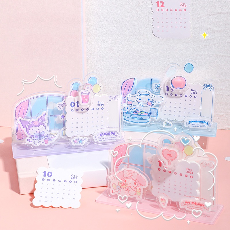 Sanrio Lịch Năm 2024 mini Để Bàn Trang Trí