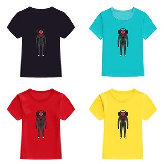 Mingyuan Skibidi Nhà Vệ Sinh Loawoman Áo Thun Trẻ Em Áo Thun Nữ Tay Ngắn Rời Unisex Thanh Thiếu Niên Tee Top