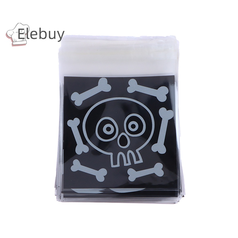 Set 100 Túi Nhựa Đựng Bánh Kẹo Tự Dính Trang Trí halloween