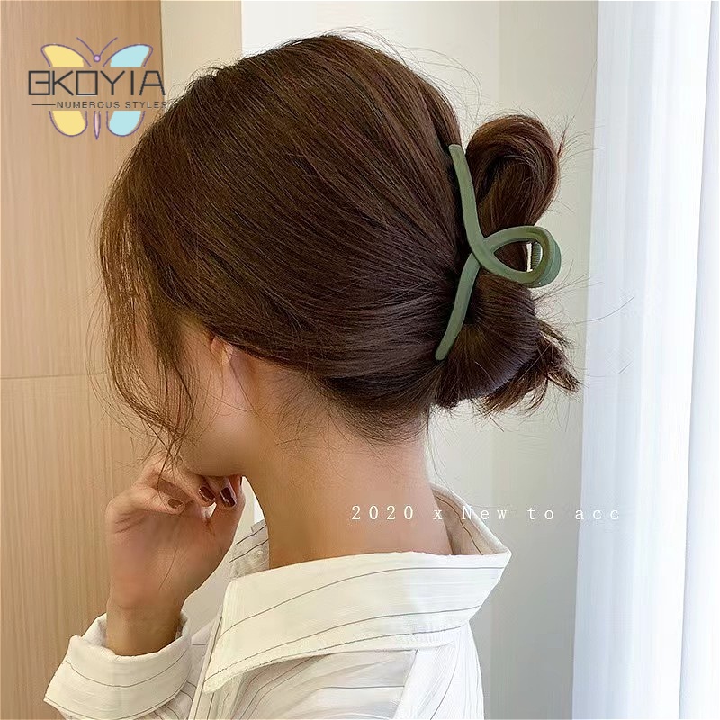 Kẹp Tóc Lớn Màu Sắc Mờ Phong Cách Nhật Hàn