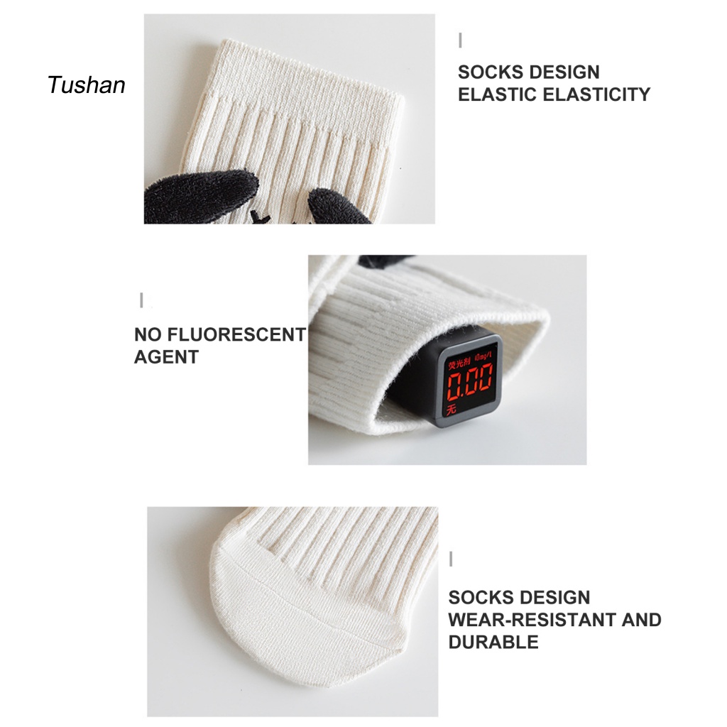 Vớ Giữ Ấm Bắp Chân Mùa Đông Co Giãn Chống Trượt Hình Tai Cún 3d Đáng Yêu Cho Bé Gái