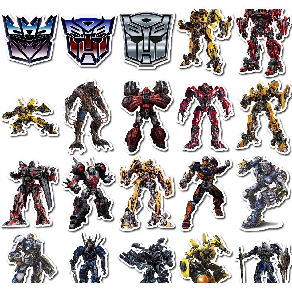 Transformers Set 60 Miếng Dán Trang Trí Hình transformers / bumblebee / optimus prime