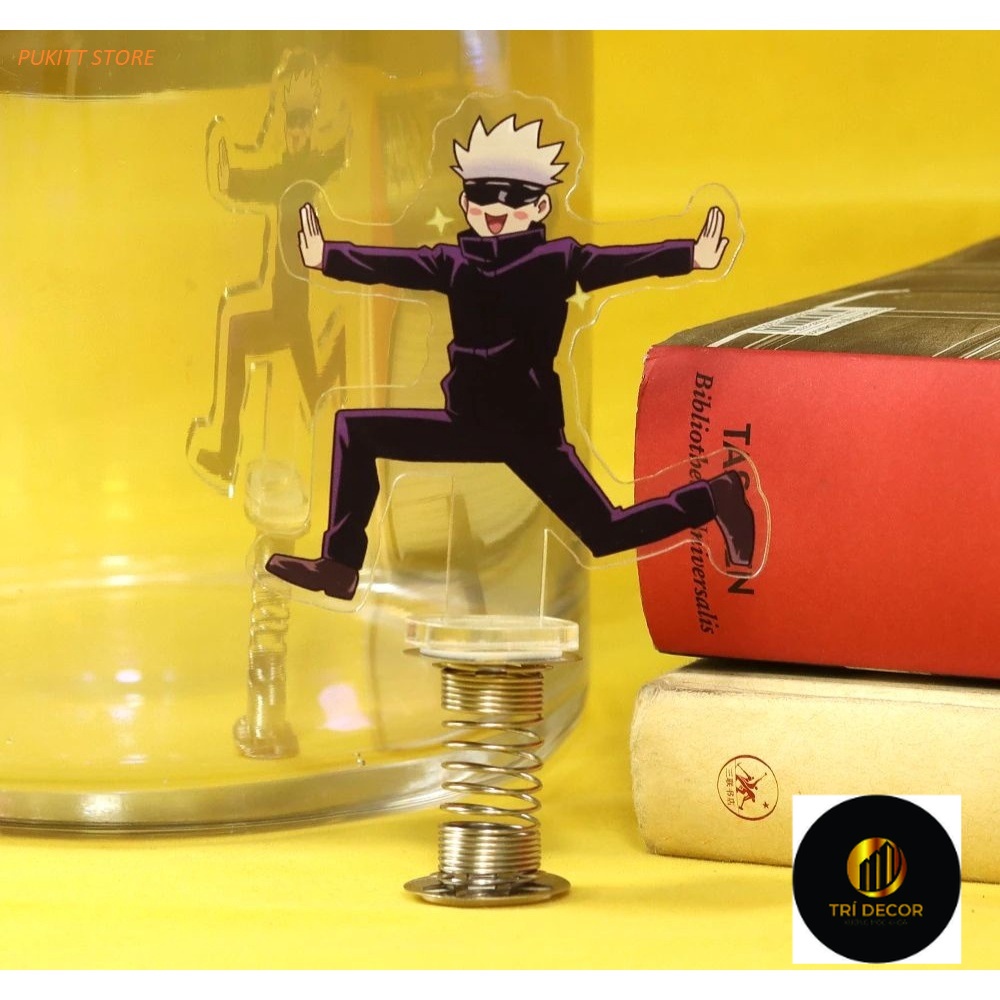 Mô hình Jujutsu Kaisen Chú thuật hồi chiến - Mô hình tượng lò xo lắc đầu Satoru Gojo mica JK09