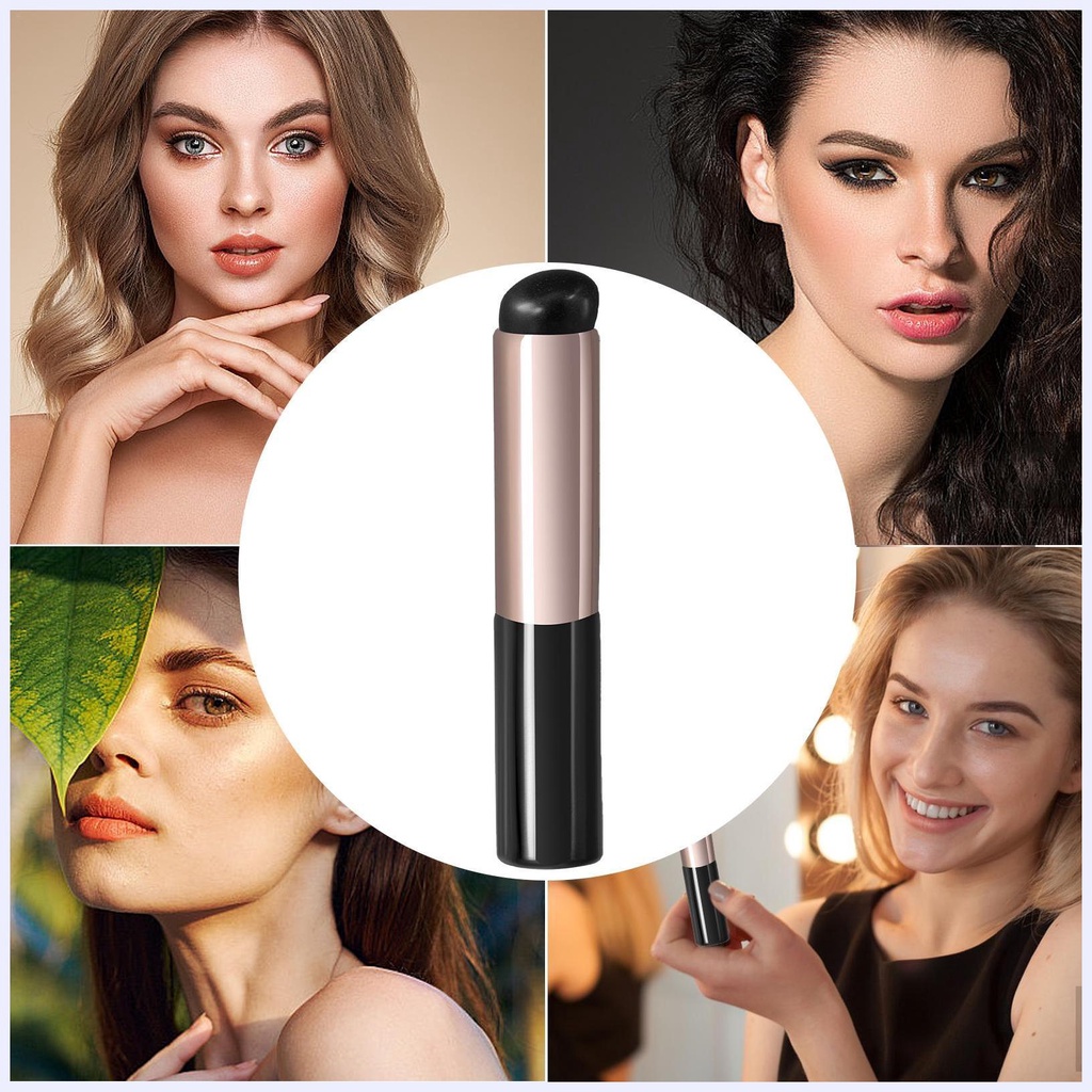 Cọ Tô Son Môi Đầu Tròn mini Bằng silicone Tiện Dụng