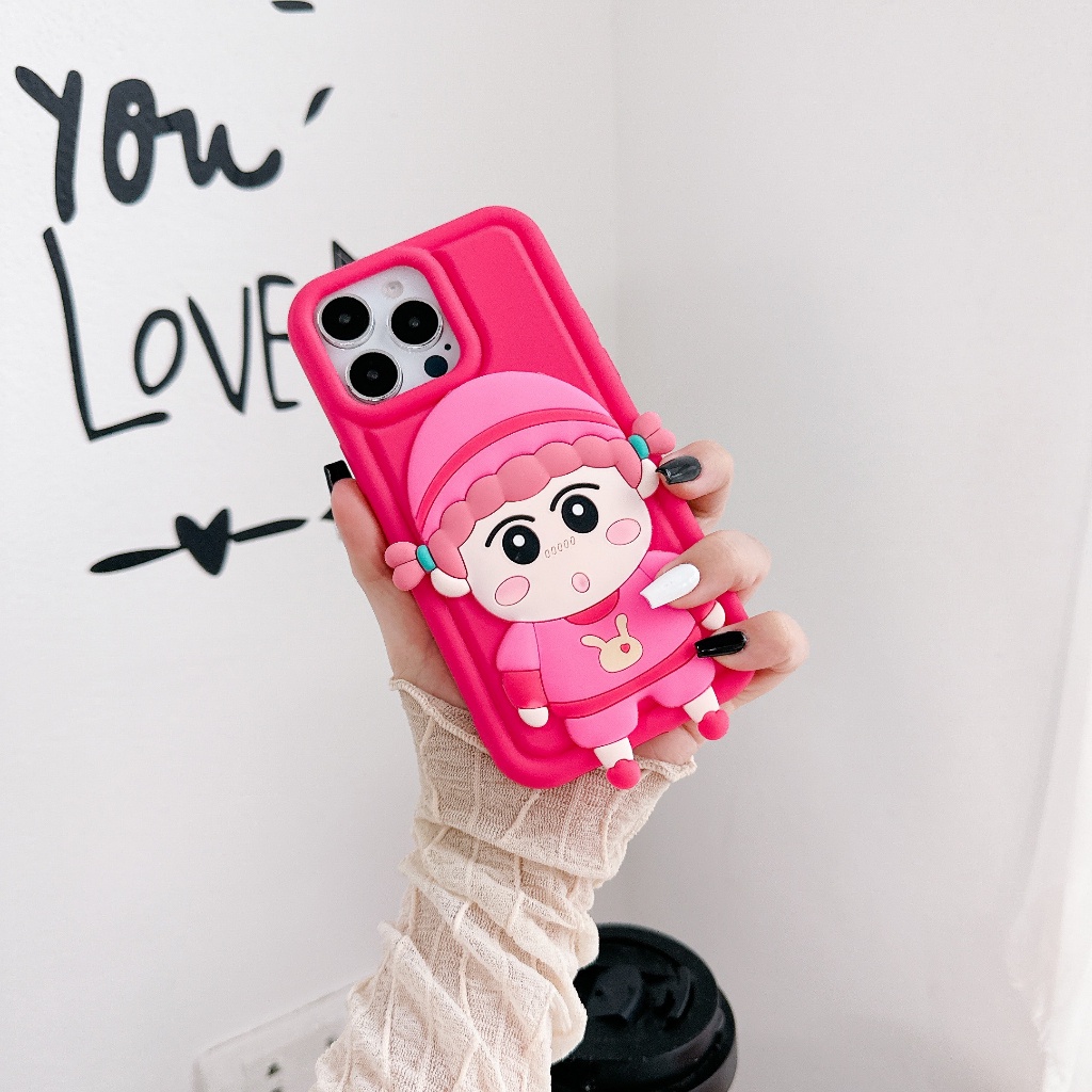 Ốp lưng iphone SU HỒNG DẺO HÌNH CÔ GÁI DỄ THƯƠNG7p/8p/x/x max/11/11prm/12prm/13prm/14prm