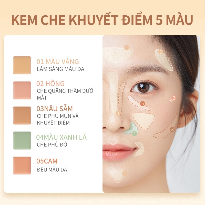 Kem che khuyết điểm Focallure độ che phủ cao chống thấm nước giữ màu lâu trôi 4.3g