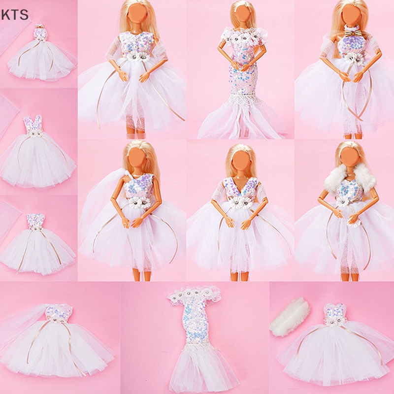 1 Bộ Đầm Múa Ba Lê Phối Ren 30cm Cho Búp Bê Barbie