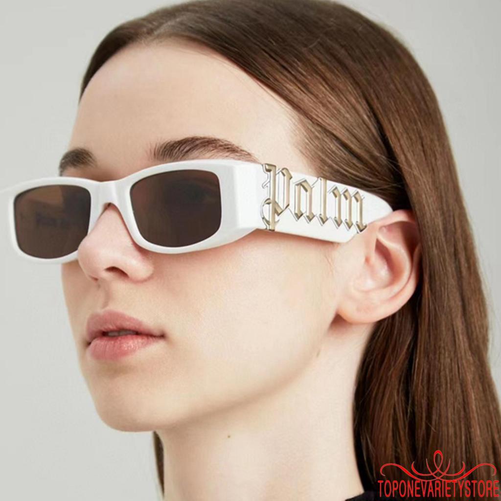Topone Kính Mát Gọng Vuông Phong Cách hip hop Thời Trang Cho Nam / Nữ y2k