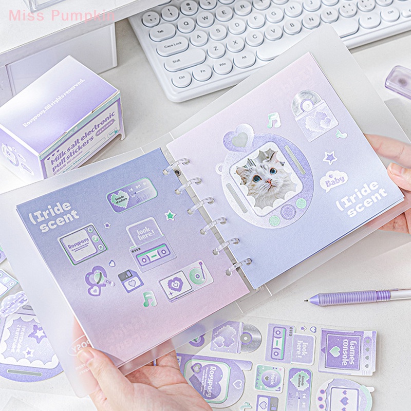 Nhãn Dán Trang Trí Điện Thoại Sổ Lưu Niệm Hình Chữ kawaii Lấp Lánh diy