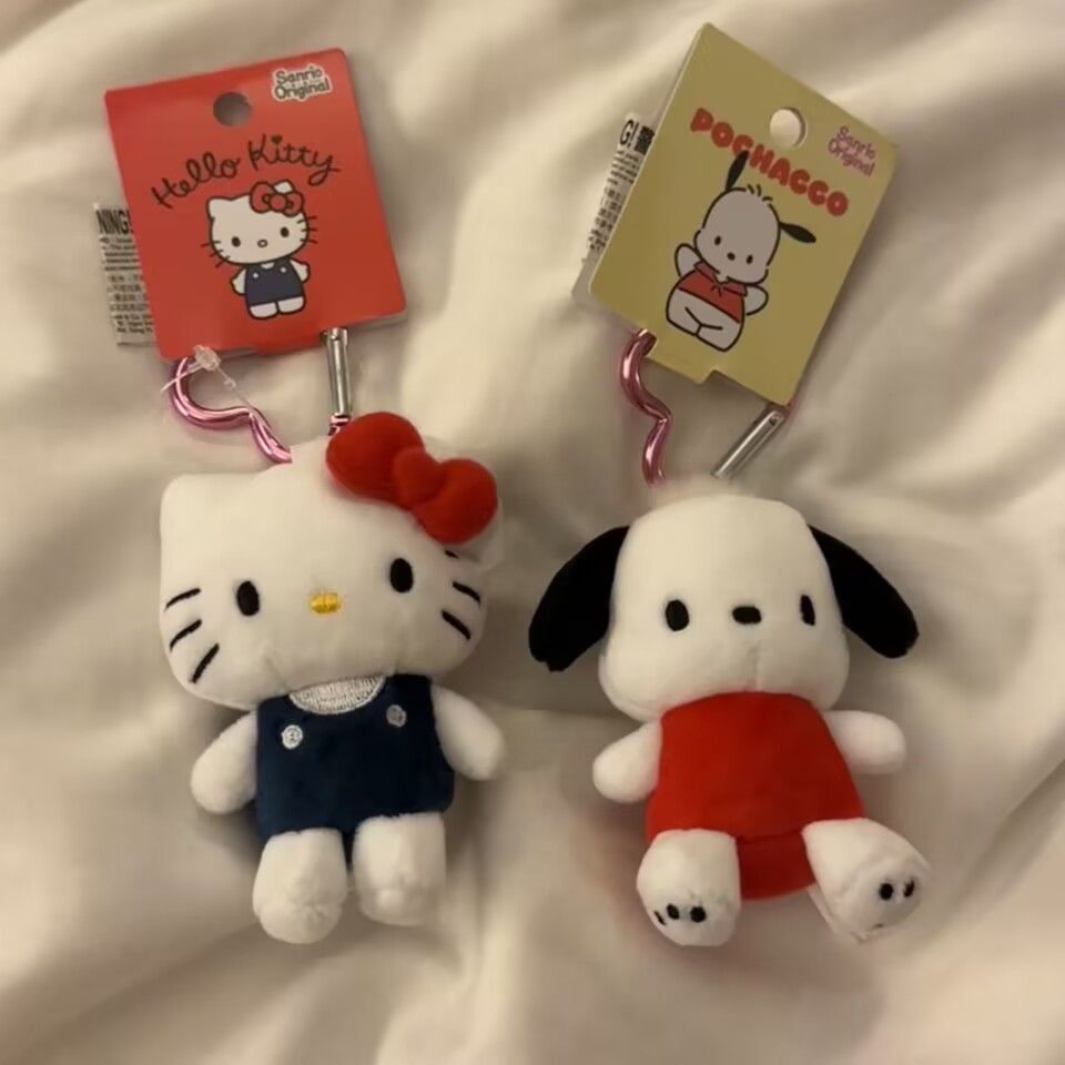 Móc Khóa Hình Mèo hello Kitty Nhồi Bông Đáng Yêu Dễ Thương