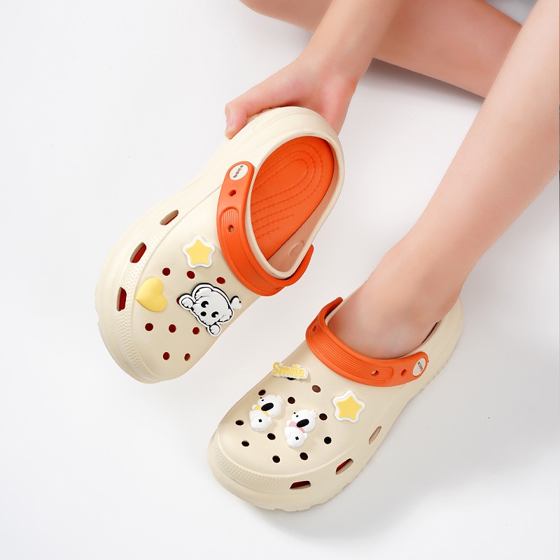 AYUER Puff Cloud 6.5CM Đế dày Thoải mái Hoạt hình ngoài trời Xăng đan đi biển DIY