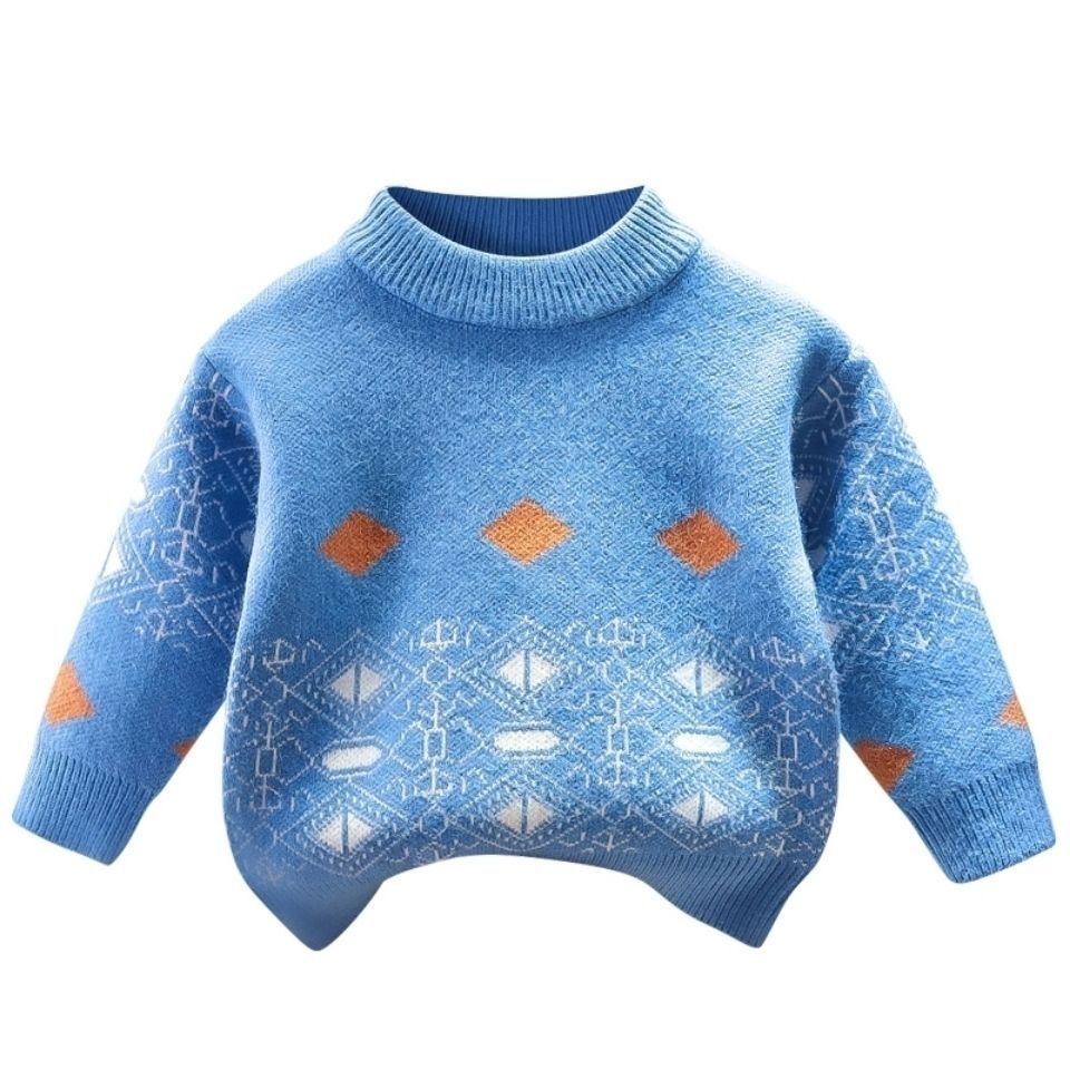 Áo Sweater Vải Nhung Dày Dặn Phong Cách Hàn Quốc Thời Trang Thu Đông 2023 Mới Cho Bé Trai Và Bé Gái