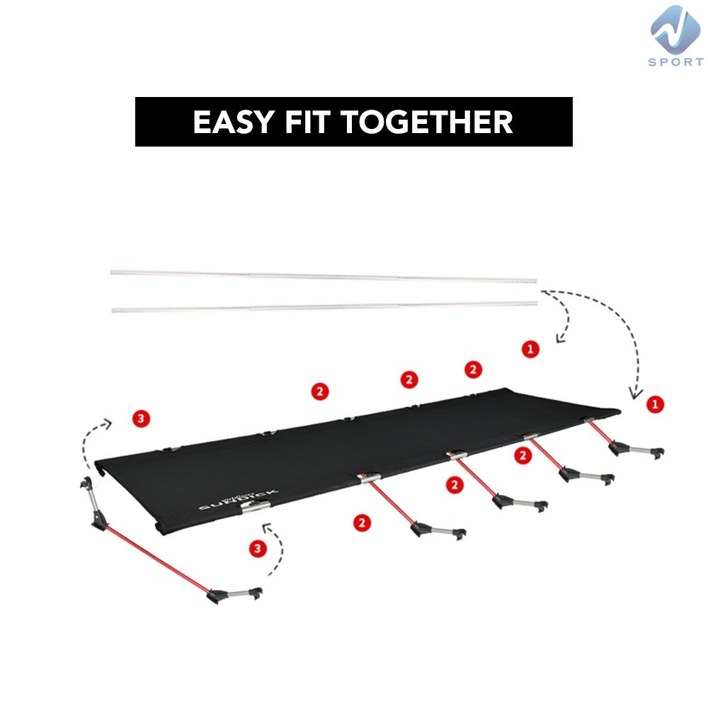 Giường Gấp 330lb Di Động Cho Hoạt Động Ngoài Trời