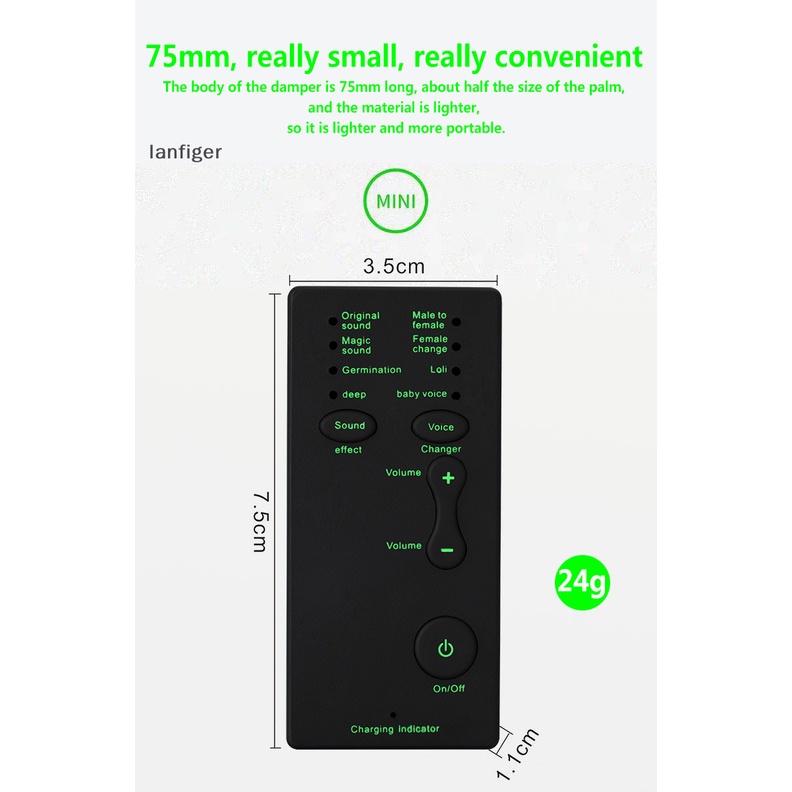 Lanf Thiết Bị Thay Đổi Giọng Nói Với 7 Âm Thanh Khác Nhau Cho Máy Tính / laptop / Máy Tính Bảng