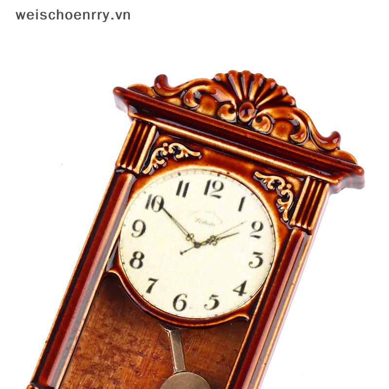 Ww Đồng Hồ Treo Tường Mini Tỉ Lệ 1: 12 Trang Trí Nhà Búp Bê vn