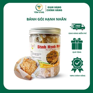 Bánh ngói hạnh nhân tôm vàng không tinh bột, 100% từ hạt chuẩn keto - hũ 250g