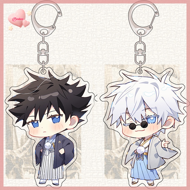 Móc Khóa Hình Nhân Vật anime jujutsu kaisen gojo satoru Fukushiguro megumi kawaii Mới