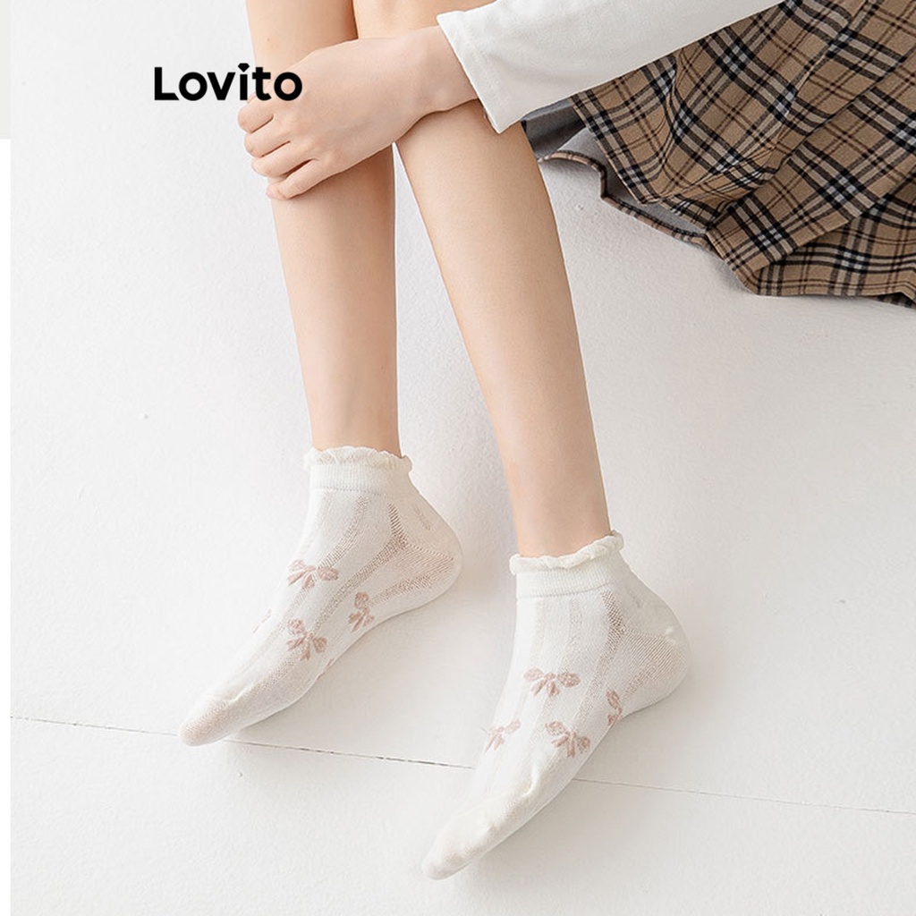 Lovito Tất nơ hoạt hình thông thường dành cho nữ LNA27199