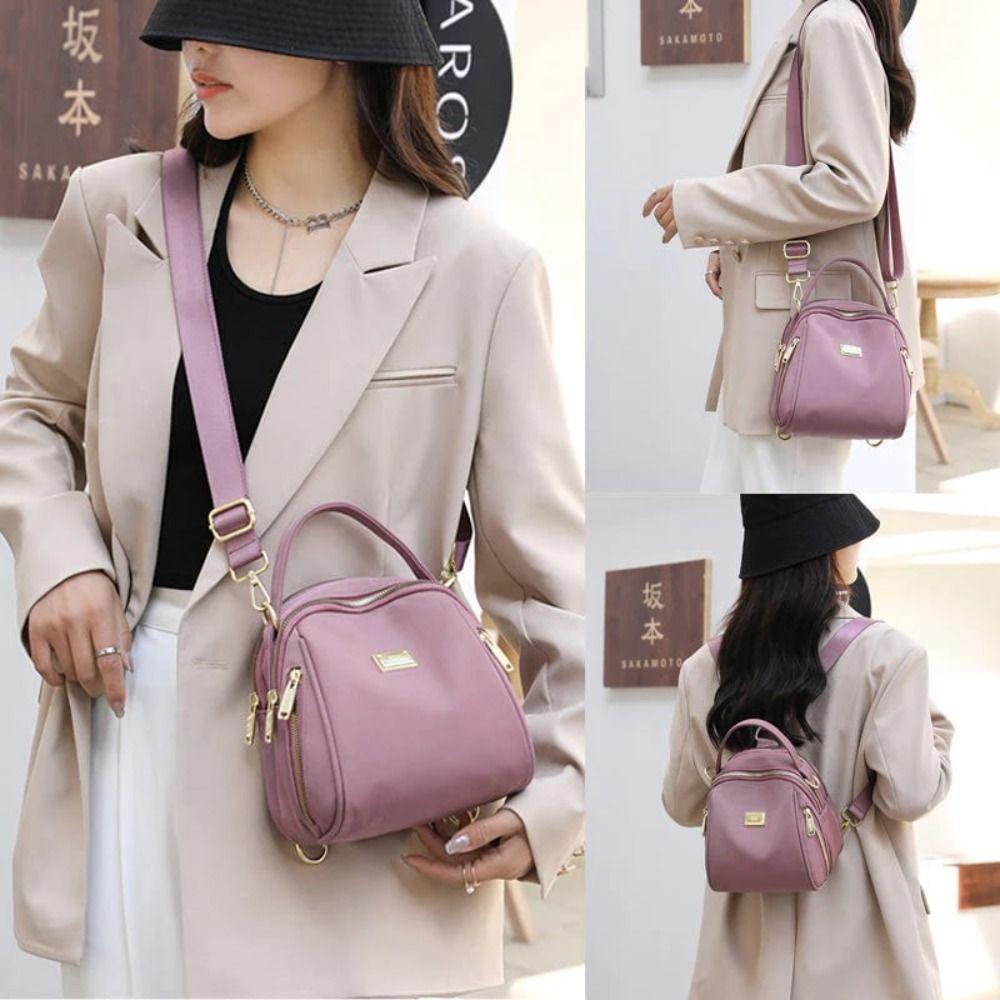 Ba Lô nylon mini Màu Trơn Thời Trang Dành Cho Nữ