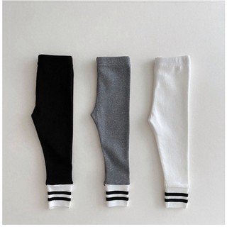 Quần legging kẻ sọc màu sắc tương phản thời trang cho bé