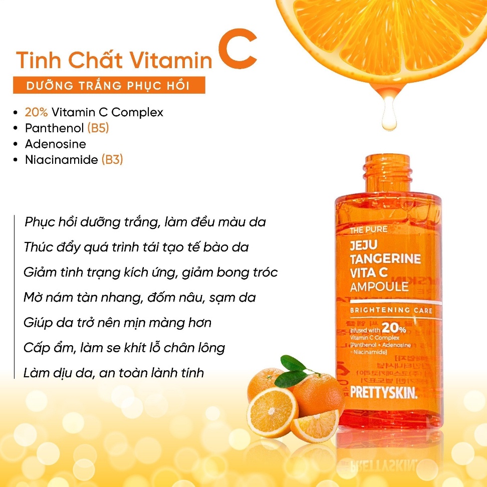 Tinh chất Vita C Pretty Skin The Pure Jeju Tangerine Vita C Ampoule 52ml