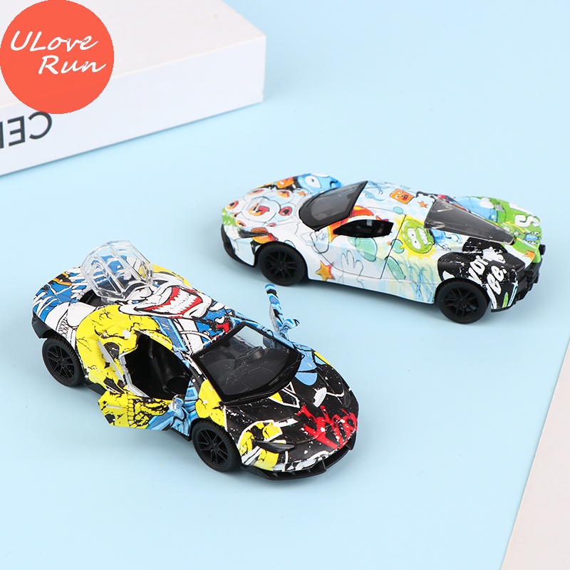 Uloverun Mô Hình Xe Hơi Thể Thao graffiti Bằng Hợp Kim Tỉ Lệ 1: 36