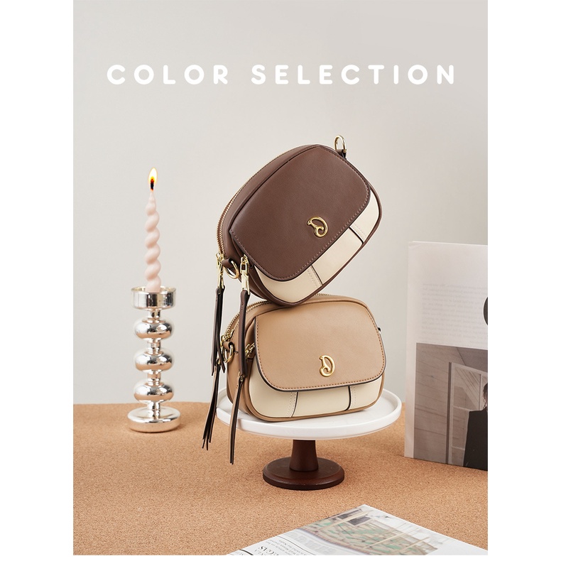 Túi Đeo Chéo mini Bằng Da Bò Thật Thời Trang Mùa Hè Cho Nữ