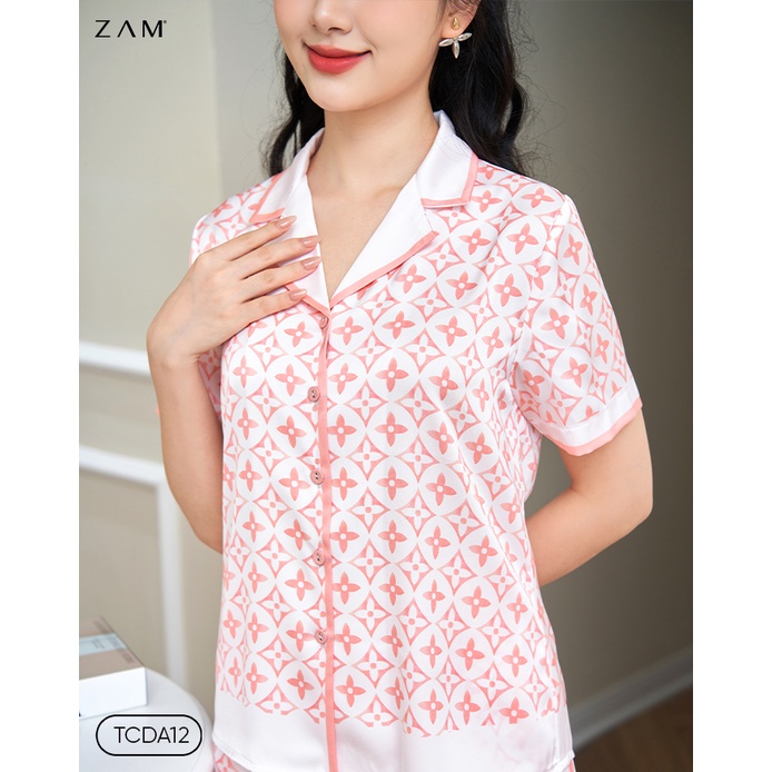 BỘ NGỦ SHE BY ZAM - TCDA12 - BỘ NGẮN TAY QUẦN ĐÙI  MONOGRAM