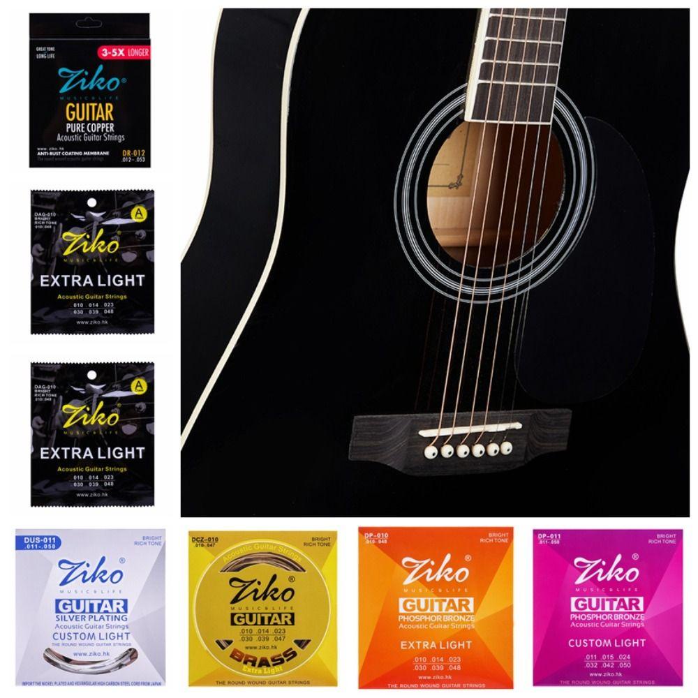 Mmluck Bộ Dây Đàn guitar acoustic Lõi Đồng Lục Giác Lõi Hợp Kim Đồng Thau