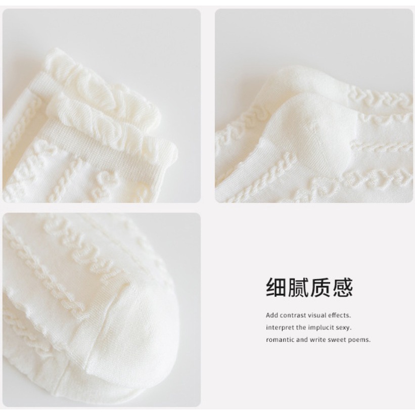 Mới Vớ Công Chúa jk Phối Ren Màu Trắng Đen Phong Cách lolita Nhật Bản Dễ Thương Cho Nữ