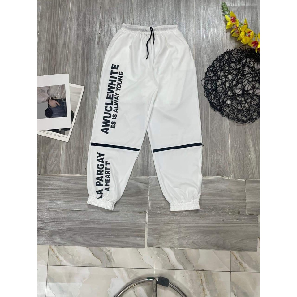 Quần jogger chất xi gió tập gym yoga zumba nhảy hiphop nhảy aerobic nhảy dân vũ đồng phục nhóm