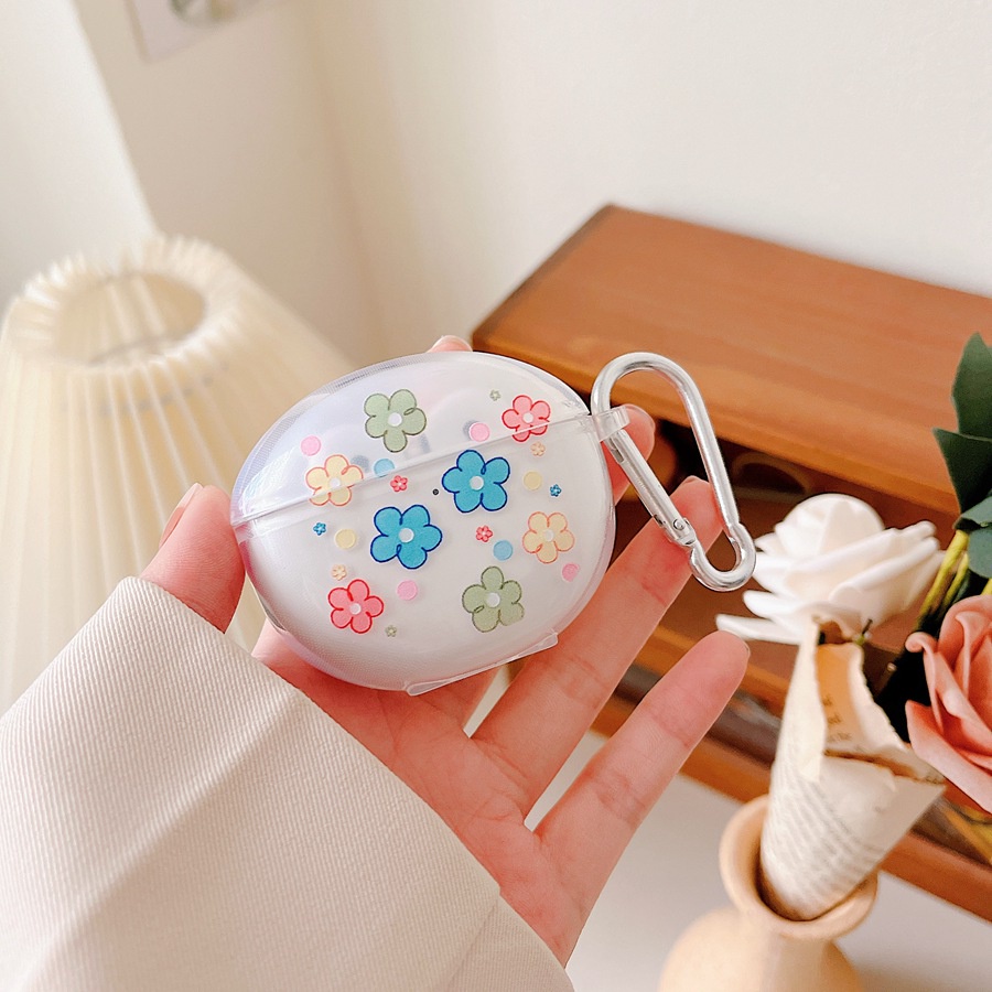 Vỏ Bảo Vệ Hộp Sạc Tai Nghe oppo enco air / air2 / 2i / air2pro oppo enco air 2i Bằng Silicon Họa Tiết Hoa tulip Nhiều Màu Xinh Xắn